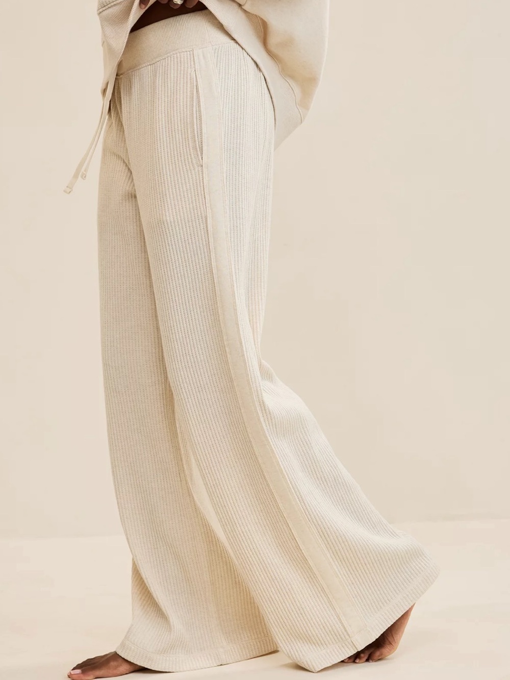 Aerie Essential Waffle Trouser | Heather Frost